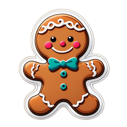gingerbread cookie fun SVG PNG design with clean design elements