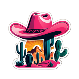western landscape cactus SVG PNG design