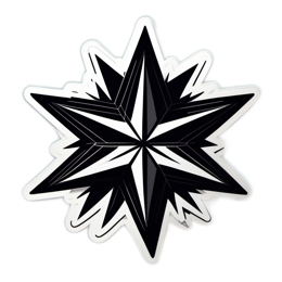star blackwhite SVG PNG design with clean design elements