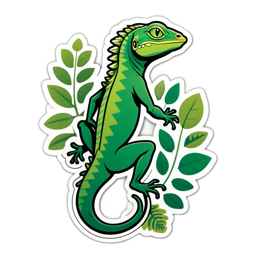 lizard nature SVG PNG design with clean design elements