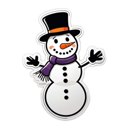 holiday fun snowman SVG PNG design with clean design elements
