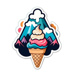 icecream mountains SVG PNG design