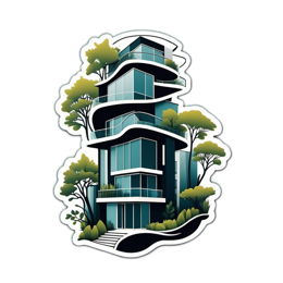 nature building SVG PNG design with clean design elements