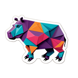 purple hippo SVG PNG design with clean design elements