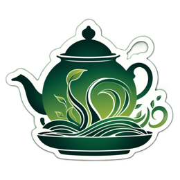 tea plant SVG PNG design with red and green floral elements