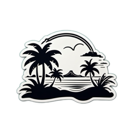 beach palms SVG PNG design