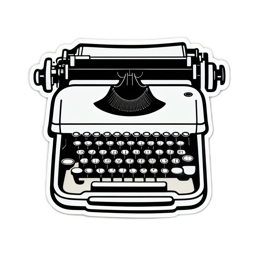 typewriter SVG PNG design with clean design elements