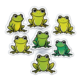 stickers frogs SVG PNG design