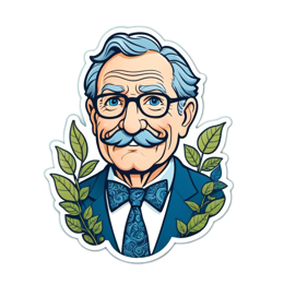 portrait character vintage SVG PNG design with green and blue floral elements