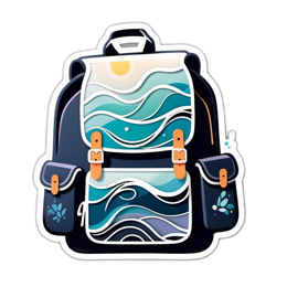 backpack artwaves SVG PNG design
