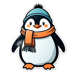 penguin winterwear SVG PNG design