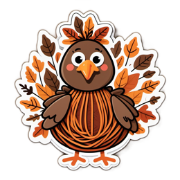 fall turkey SVG PNG design with orange floral elements