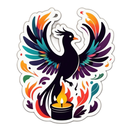 phoenix flames SVG PNG design with clean design elements