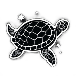 turtle star SVG PNG design with clean design elements