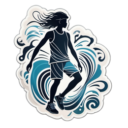 fitness swimming SVG PNG design with clean design elements