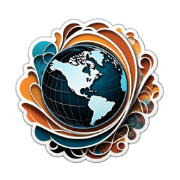globe SVG PNG design with clean design elements