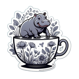hyppo cup flower SVG PNG design with clean design elements, green floral elements