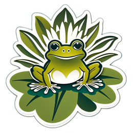 frog flora SVG PNG design with clean design elements