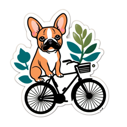 bike frenchbulldog SVG PNG design with clean design elements
