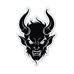 demonic character SVG PNG design with clean design elements