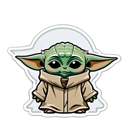 sticker character yoda SVG PNG design