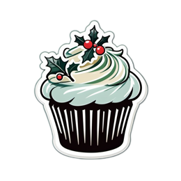 christmas cupcake SVG PNG design
