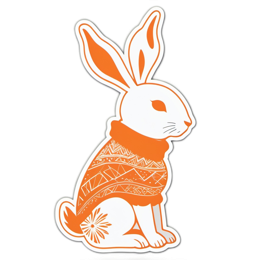 fashion rabbit SVG PNG design with clean design elements