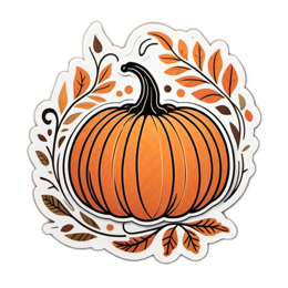 pumpkin autumn leaves SVG PNG design with clean design elements, orange floral elements