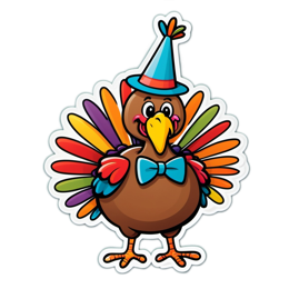 creative turkey sticker SVG PNG design