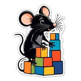 children mouse blocks SVG PNG design with clean design elements