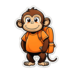 monkey sticker shirt SVG PNG design