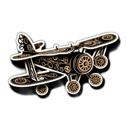 steampunk airplane SVG PNG design
