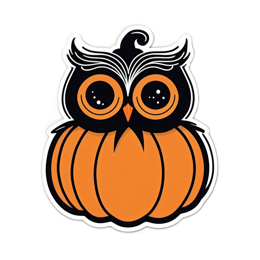 owl pumpkin SVG PNG design with clean design elements