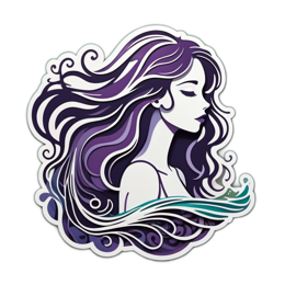 beautiful woman wave SVG PNG design