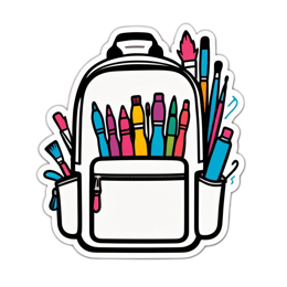 supplies backpack SVG PNG design
