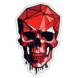 skull red SVG PNG design with clean design elements