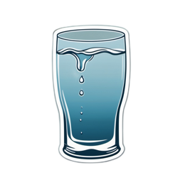 water glass SVG PNG design