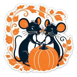 mice pumpkin SVG PNG design with clean design elements