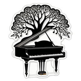 piano tree music SVG PNG design