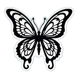 blackbutterfly butterfly SVG PNG design with clean design elements