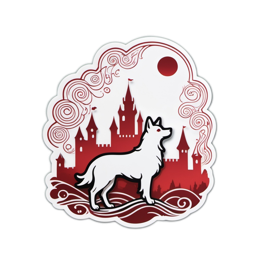 unicorn castle SVG PNG design with clean design elements