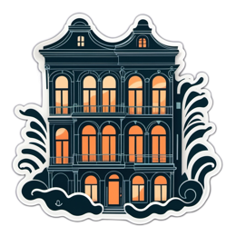 building nightlights SVG PNG design with clean design elements