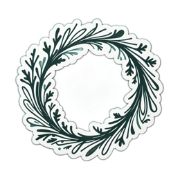 wreath floral SVG PNG design with white and green floral elements