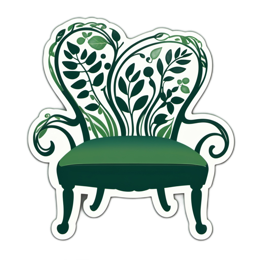 chair nature vines SVG PNG design with clean design elements