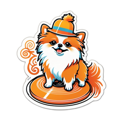 sticker cute pomeranian SVG PNG design with clean design elements