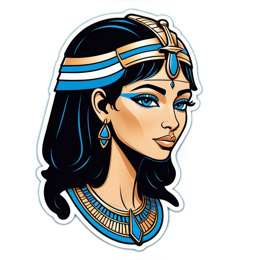 cleopatra portrait SVG PNG design with clean design elements