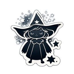 witch stars SVG PNG design with clean design elements