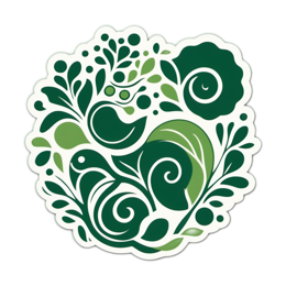 nature patterns floral SVG PNG design with clean design elements, green floral elements
