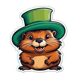 fantasy cartoon marmot SVG PNG design with clean design elements
