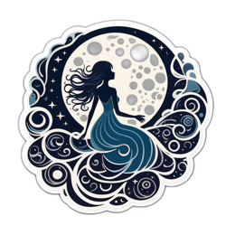moon girl SVG PNG design